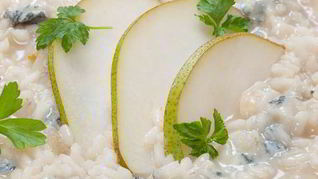 Ризотто с горгонзолой и грушей