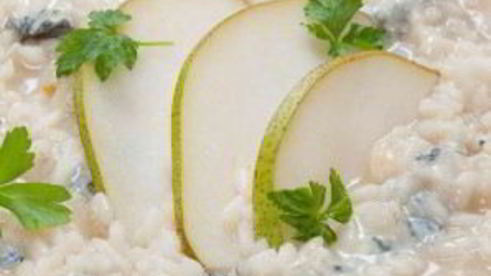 ризотто с горгонзолой и грушей