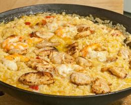 Ризотто с индейкой и креветками