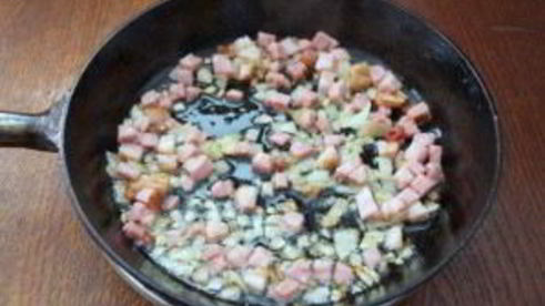 ризотто с копченой грудинкой