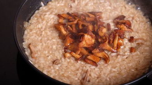 ризотто с лисичками