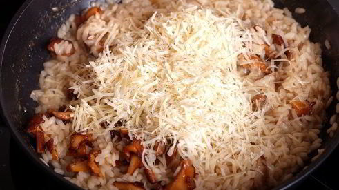 ризотто с лисичками