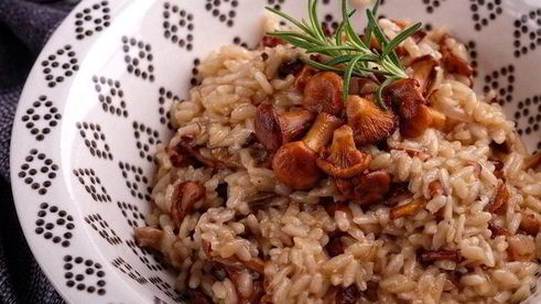 ризотто с лисичками
