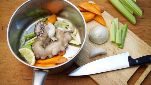 ризотто с осьминогом