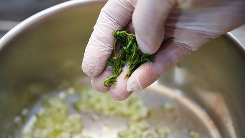 ризотто с осьминогом