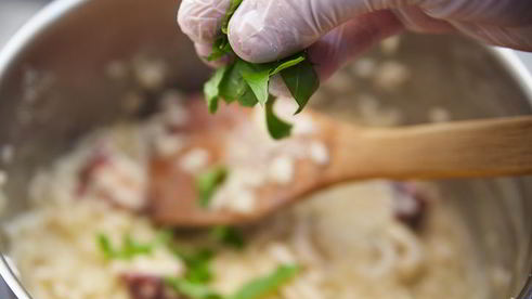 ризотто с осьминогом