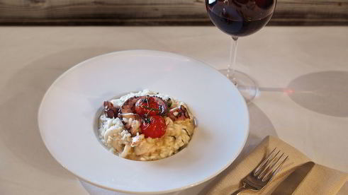 ризотто с осьминогом