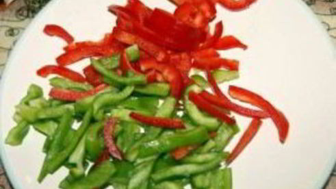 ризотто с овощами и мясом