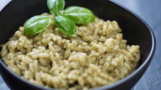 Ризотто с рикоттой и шпинатом