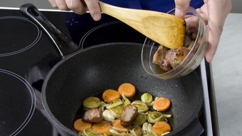 ризотто с телятиной и овощами