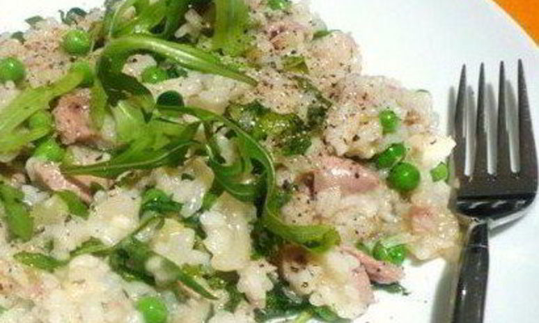 Рецепт ризотто с тунцом и руколой