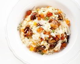 Ризотто с тыквой, белыми грибами и маскарпоне