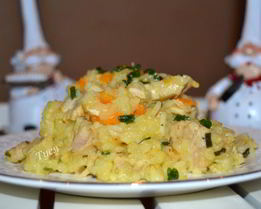 Ризотто с тыквой и индейкой