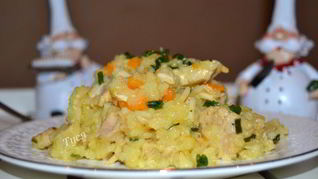 Ризотто с тыквой и индейкой