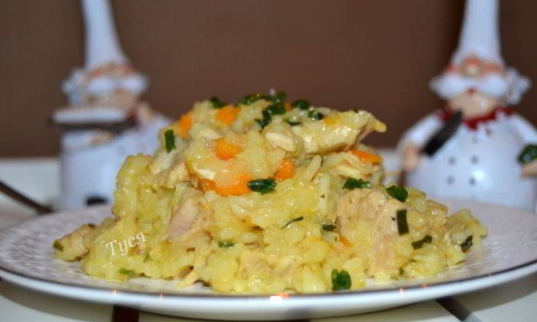Рецепт ризотто с тыквого и индейкого