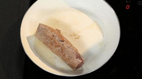 телятина с вишневым ризотто