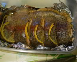 Белорыбица, запеченная в фольге в духовке