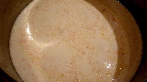 филе сома под овощным гратеном на ризотто с песто