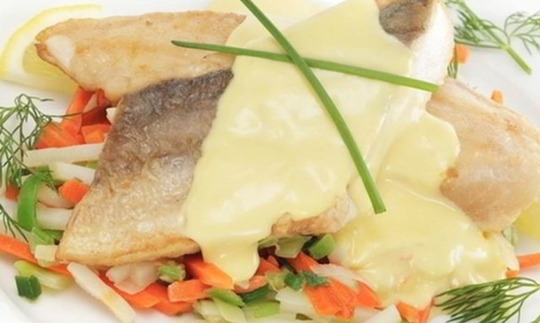 Рецепт филе судака с овощами и горчицей