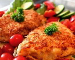 Форель с лимонным соком в картофельном кляре