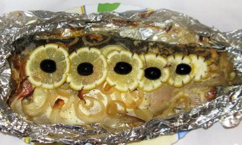 Рецепт форели с лимоном в фольге