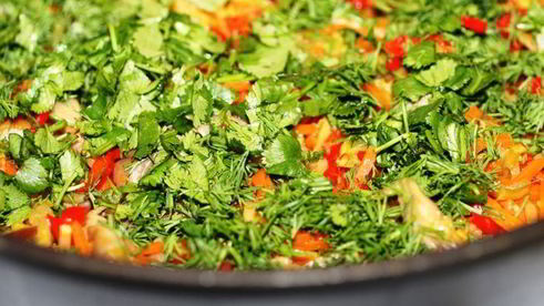 кальмары, фаршированные овощами