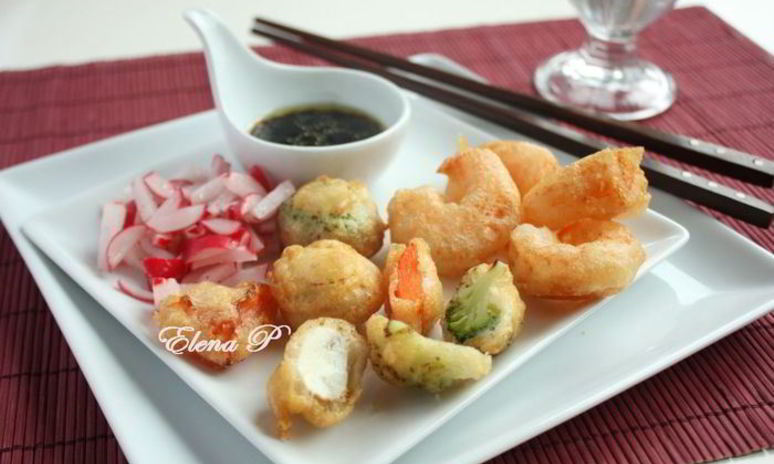 Рецепт креветок и овощи в восточном стиле