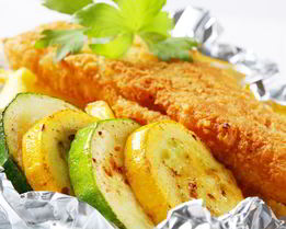 Рыба с кабачками запеченная в духовке