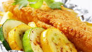 Рыба с кабачками запеченная в духовке