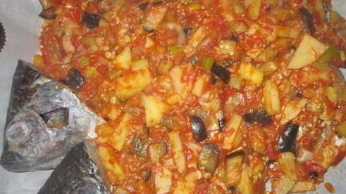 рыба в овощах