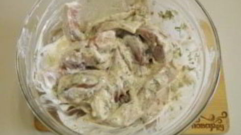 сельдь под горчичным соусом