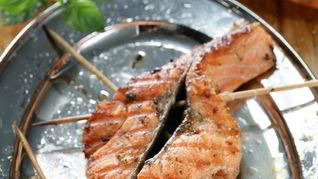 Семга на гриле