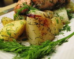 Семга с картошкой в мультиварке