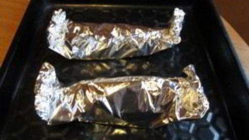 скумбрия фаршированная, запеченная в фольге