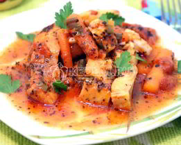 Треска томленая в томатном соусе