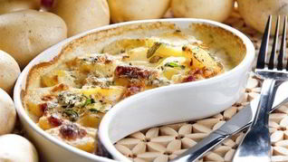 Треска, запеченная с картофелем