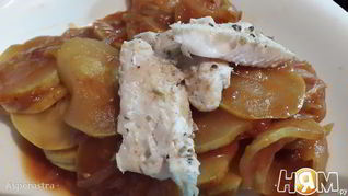 Ужин — минутка из судака и кабачков