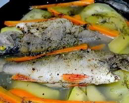 Вареные окуни