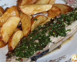 Запеченая скумбрия в соусе чимичурри