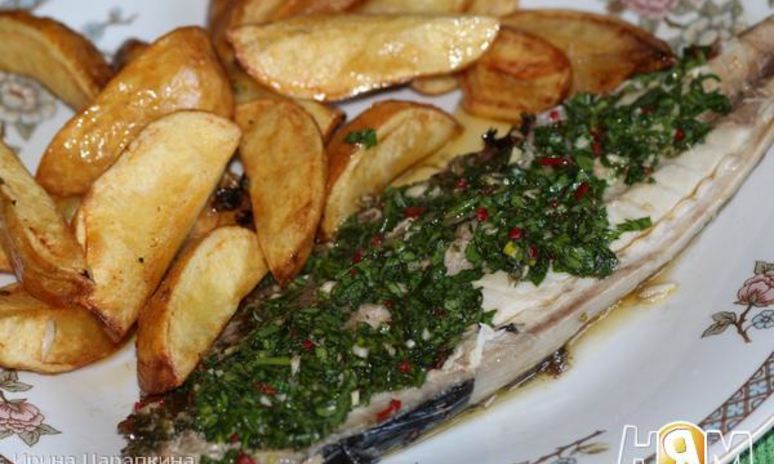 Рецепт запеченой скумбрии в соусе чимичурри