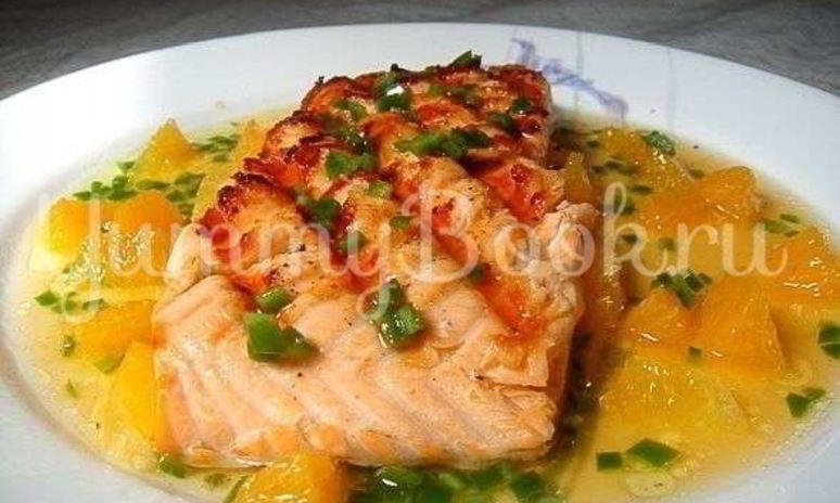 Рецепт запеченного лосося с острым апельсиновым соусом