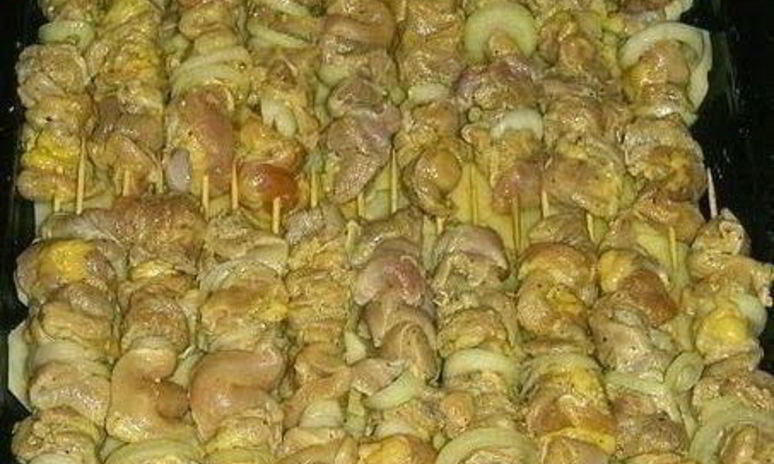 Рецепт куриного шашлыка с картошкой в духовке