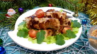 Куриный шашлык в ореховом маринаде