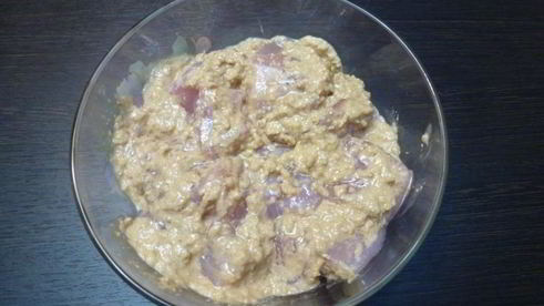 куриный шашлык в ореховом маринаде