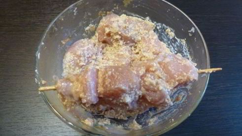 куриный шашлык в ореховом маринаде