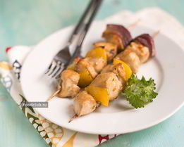 Куриные шашлычки с овощами