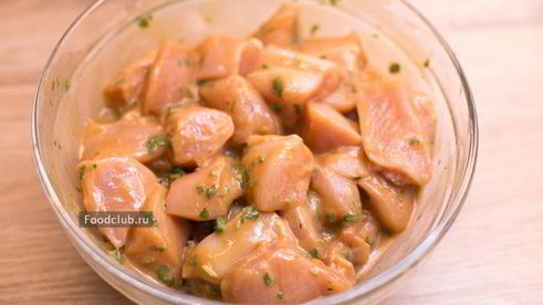 куриные шашлычки с овощами