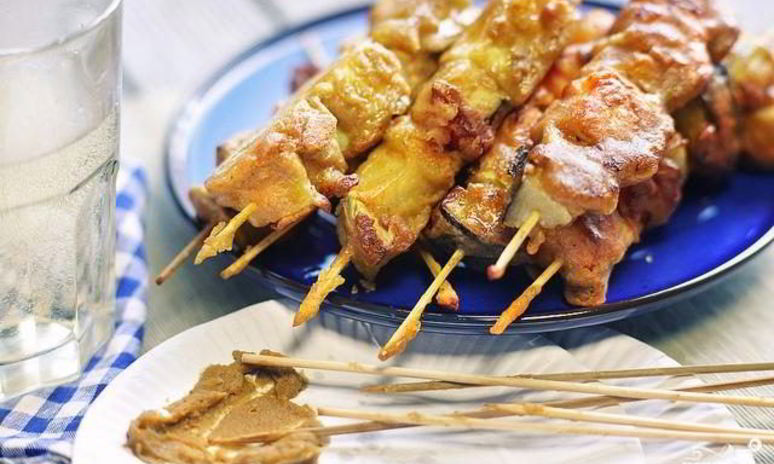 Рецепт овощного шашлыка в кляре