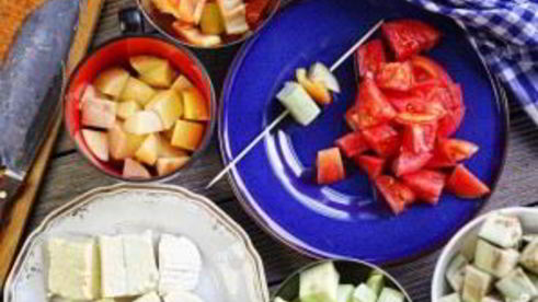 овощной шашлык в кляре