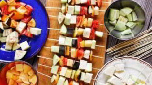 овощной шашлык в кляре